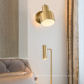 Hotel modern decoration indoor copper flexible adjustable E27 wall scone lamps for home